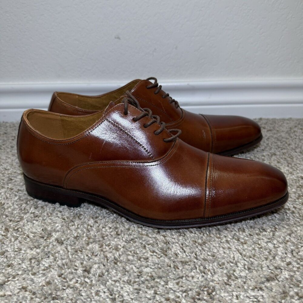 Florsheim Men's Francisco Cognac Cap-Toe Oxford 11528-221 Memory Foam Size 8.5D - Picture 4 of 10